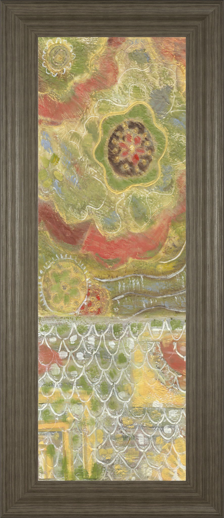 Moroccan Whimsy I By Karen Deans - Framed Print Wall Art - Red