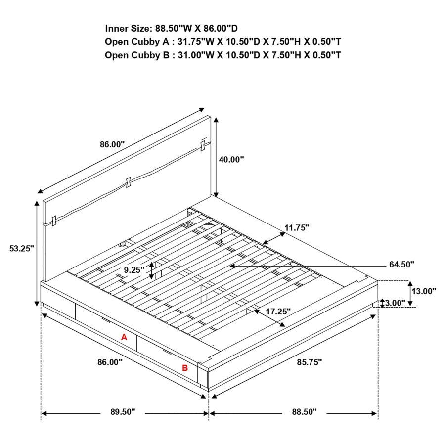 Winslow - Wood Storage Panel Bed