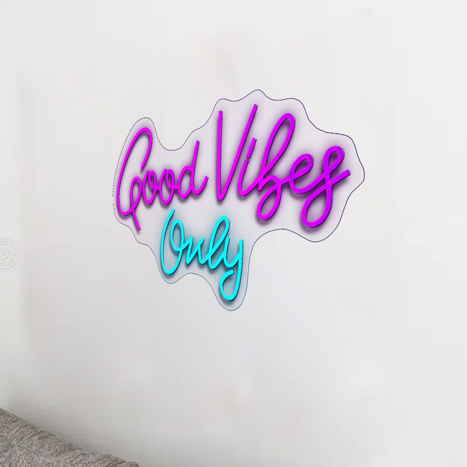 Neon Good Vibes Only - Purple