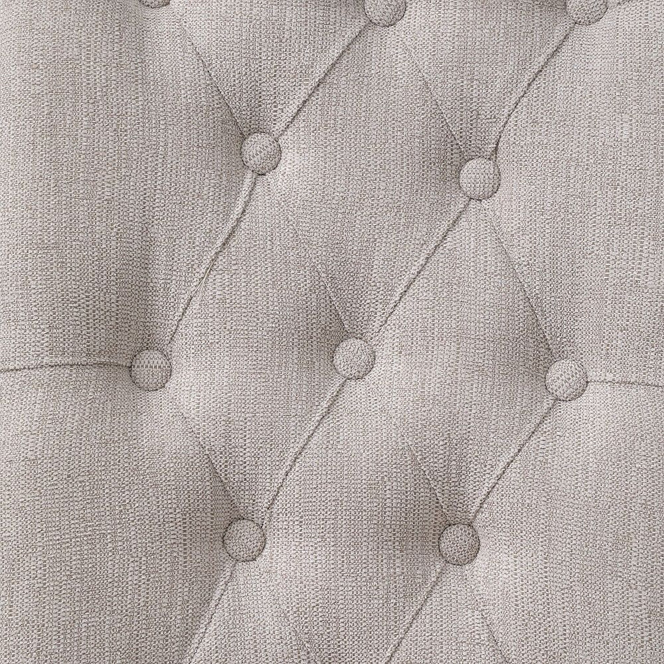 Yabeina - Silla auxiliar (juego de 2) - Acabado en lino beige y gris