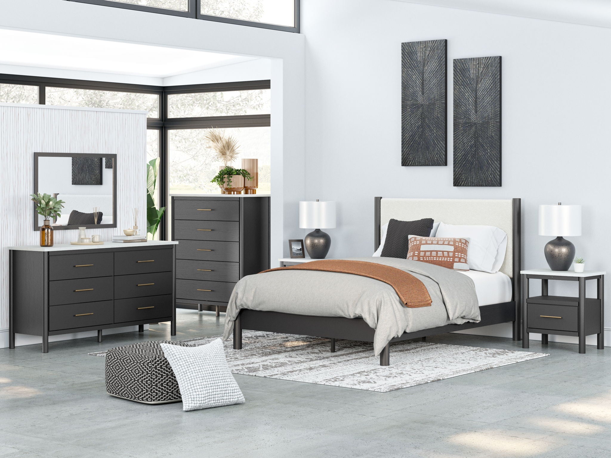 Cadmori - Conjunto de dormitorio con paneles