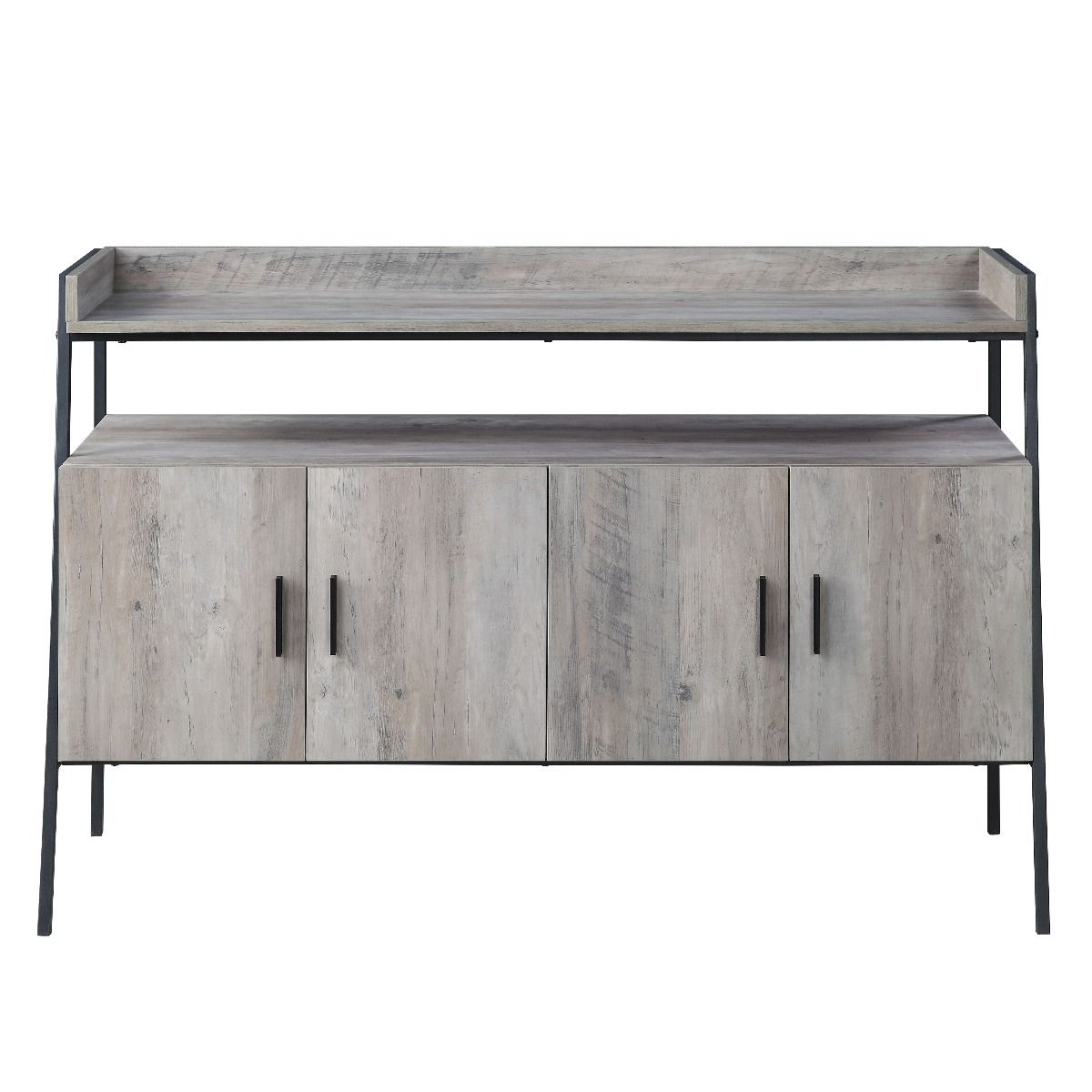 Samiya - Mueble de TV - Acabado en roble gris y negro