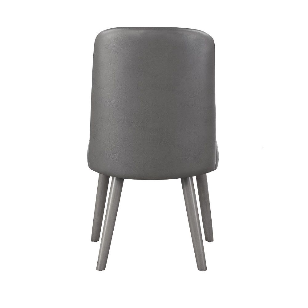 Waylon - Silla auxiliar (juego de 2) - PU gris y roble gris