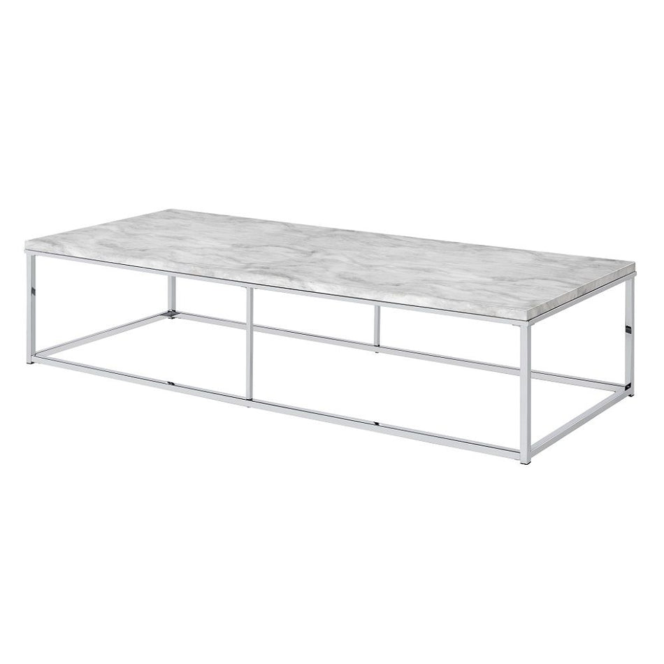 Voleta - Coffee Table - Engineered Stone Top & Chrome
