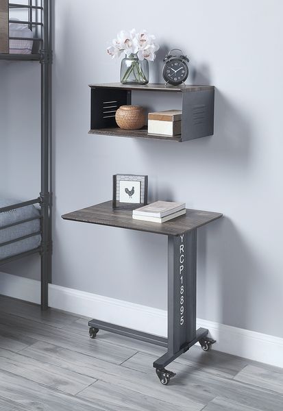 Mesa auxiliar Cargo con estante de pared