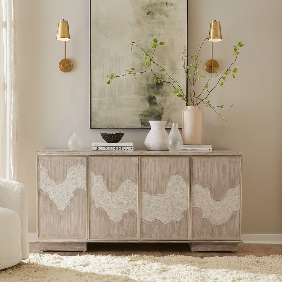Terrace - 4 Door Accent Cabinet - Gray