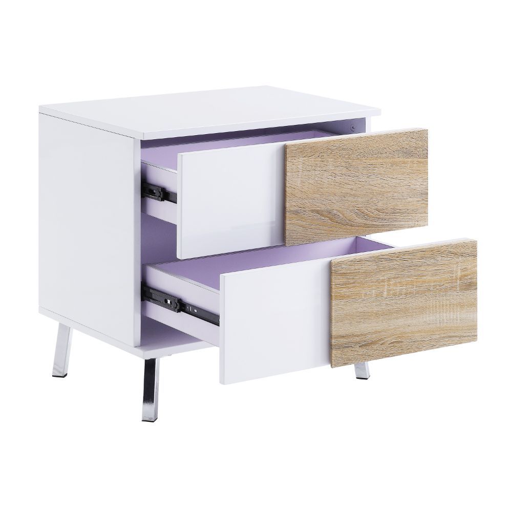 Verux - Mesa auxiliar - Blanco alto brillo