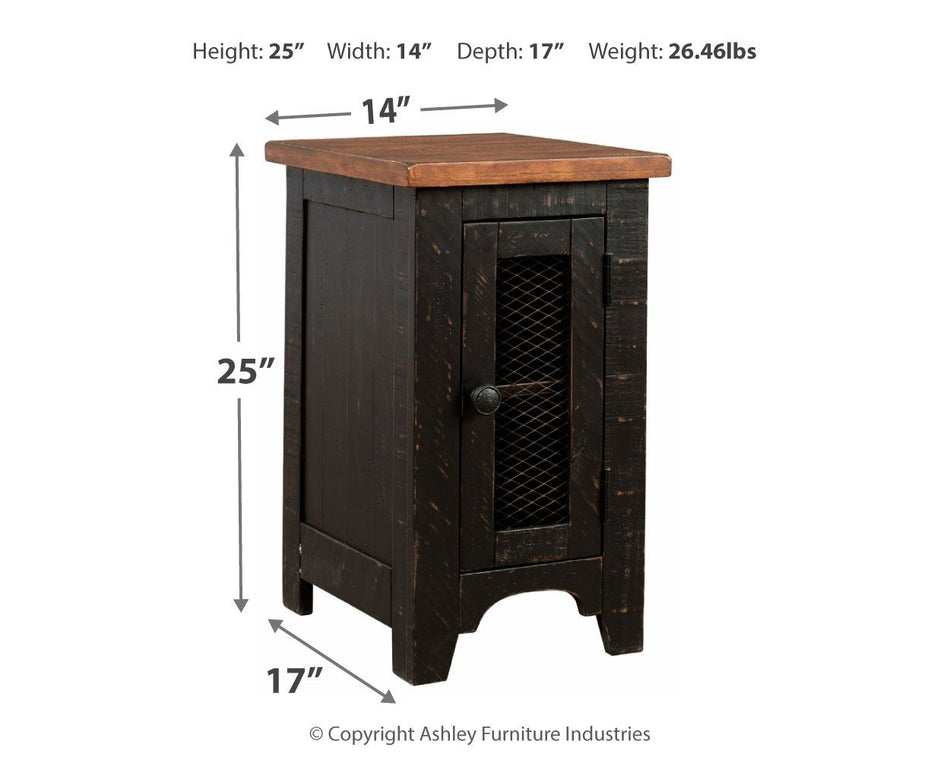 Mesa auxiliar con silla Valebeck - Negro/Marrón