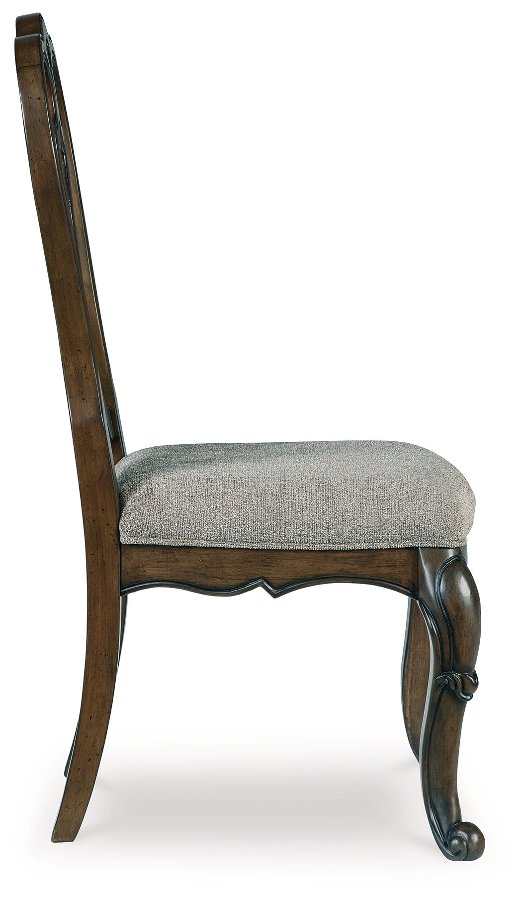 Maylee - Silla de comedor tapizada en marrón oscuro (juego de 2)