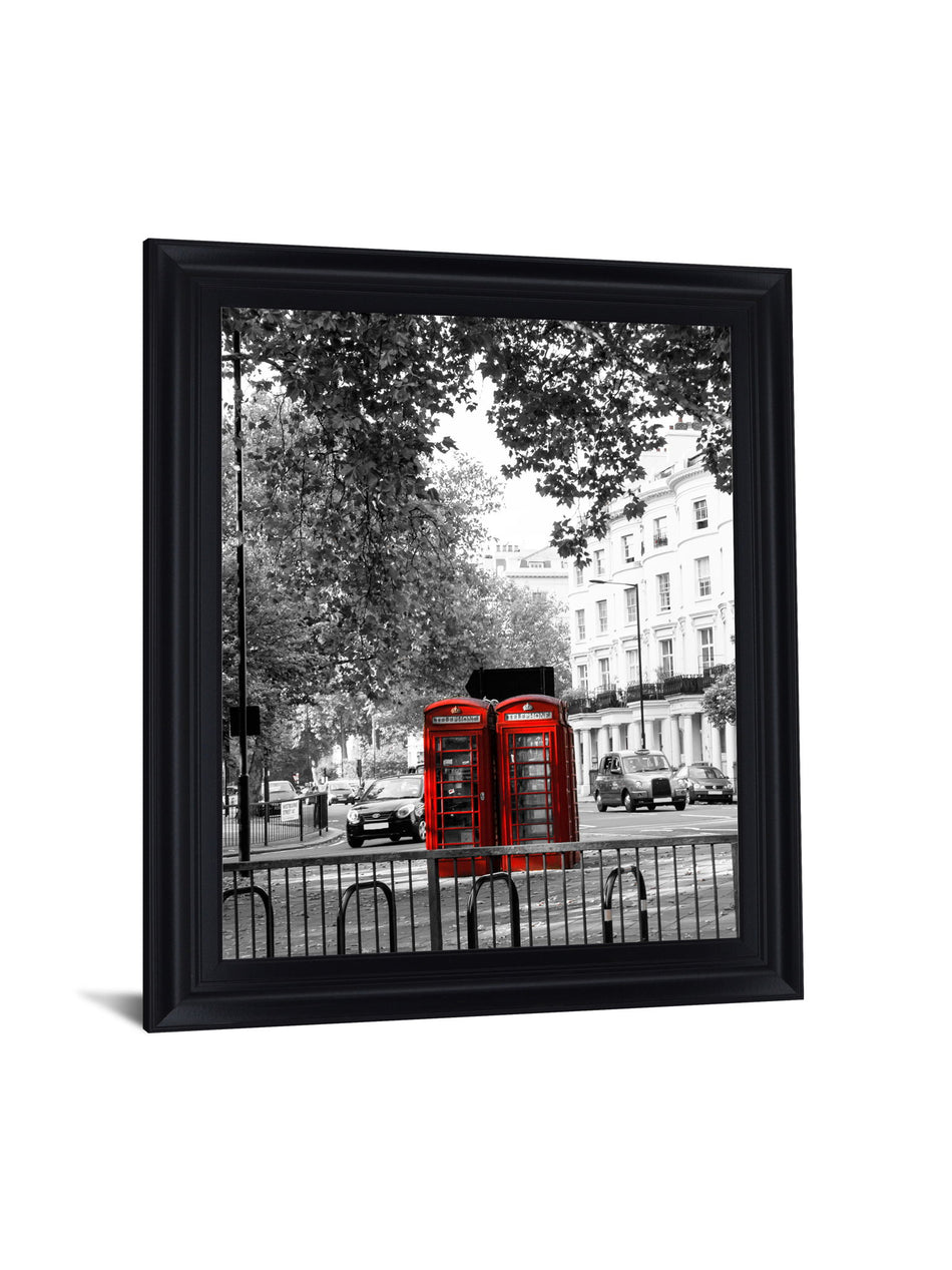 Crimson Callboxes - 28" x 34" Framed Wall Art
