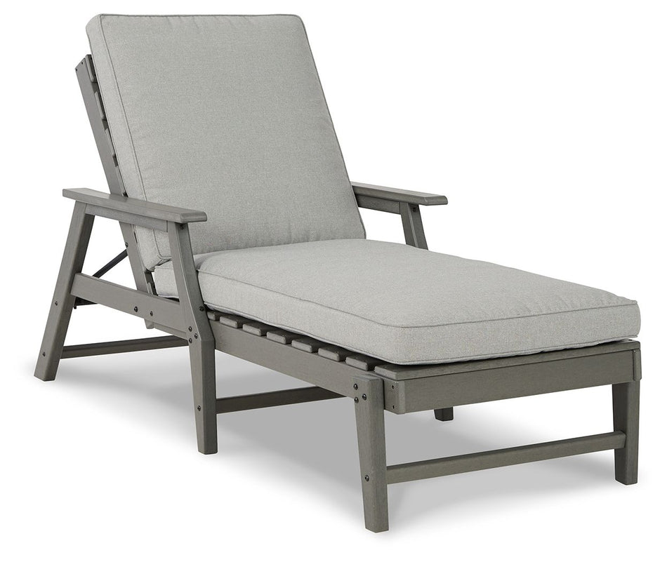 Visola - Chaise Lounge with Cushion - Gray