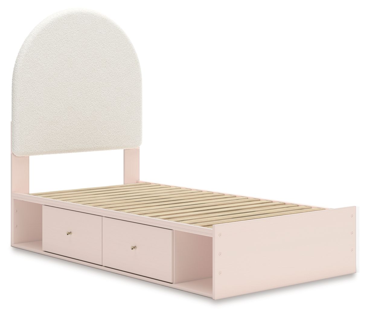 Wistenpine - Cama con paneles tapizados y espacio de almacenaje