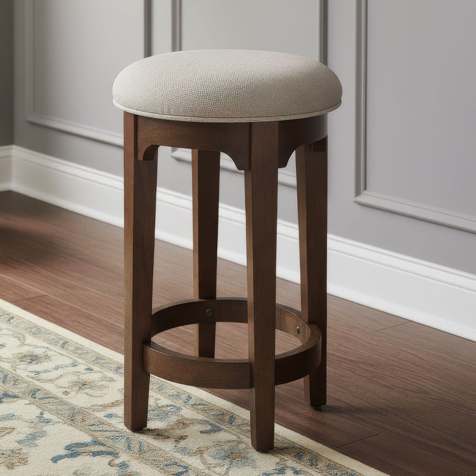 Arden Road - Upholstered Console Stool - Cherry