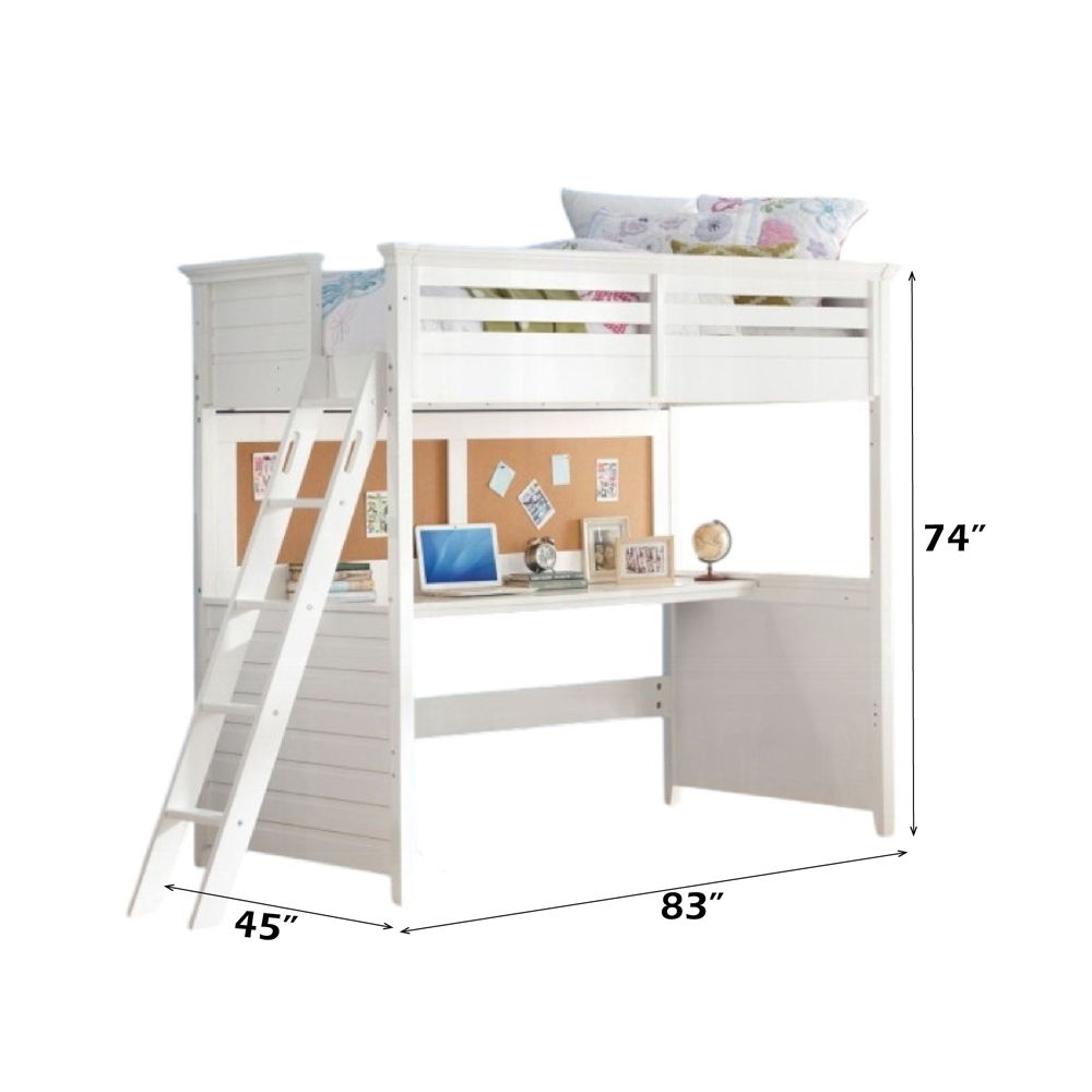 Lacey - Cama alta - Color blanco