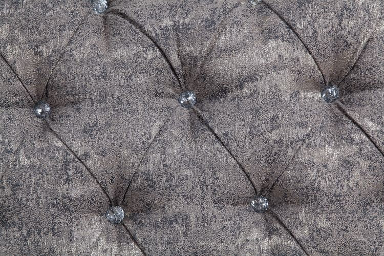 Elozzol - Sofá con 5 almohadas - Acabado en tela y bronce antiguo - 54"