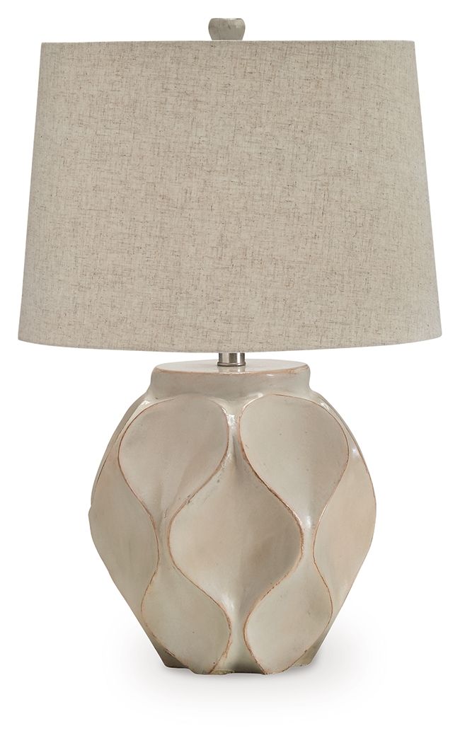 Edselham - Distressed Cream - Paper Table Lamp
