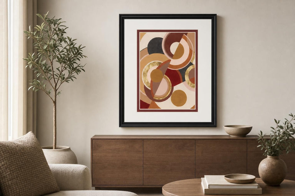 34x40 Tectonic Earth I By Grace Popp - Light Brown