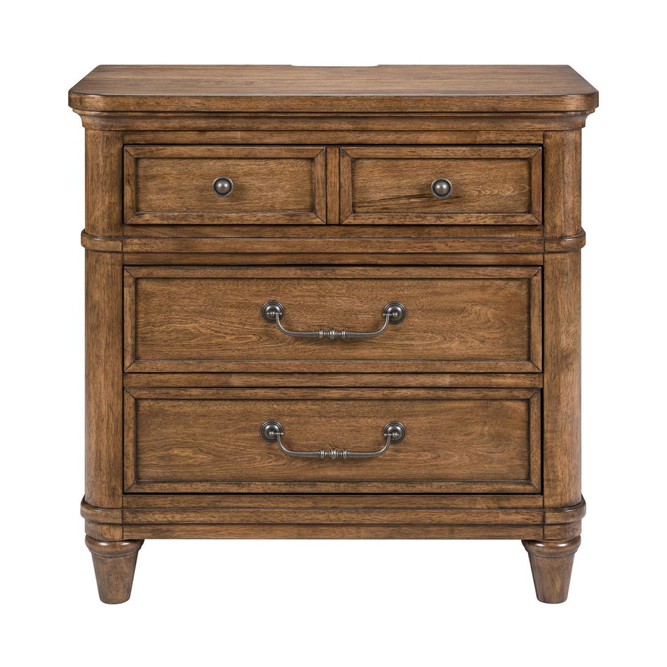 Harrison Heights - Nightstand With Charging Station - Sienna