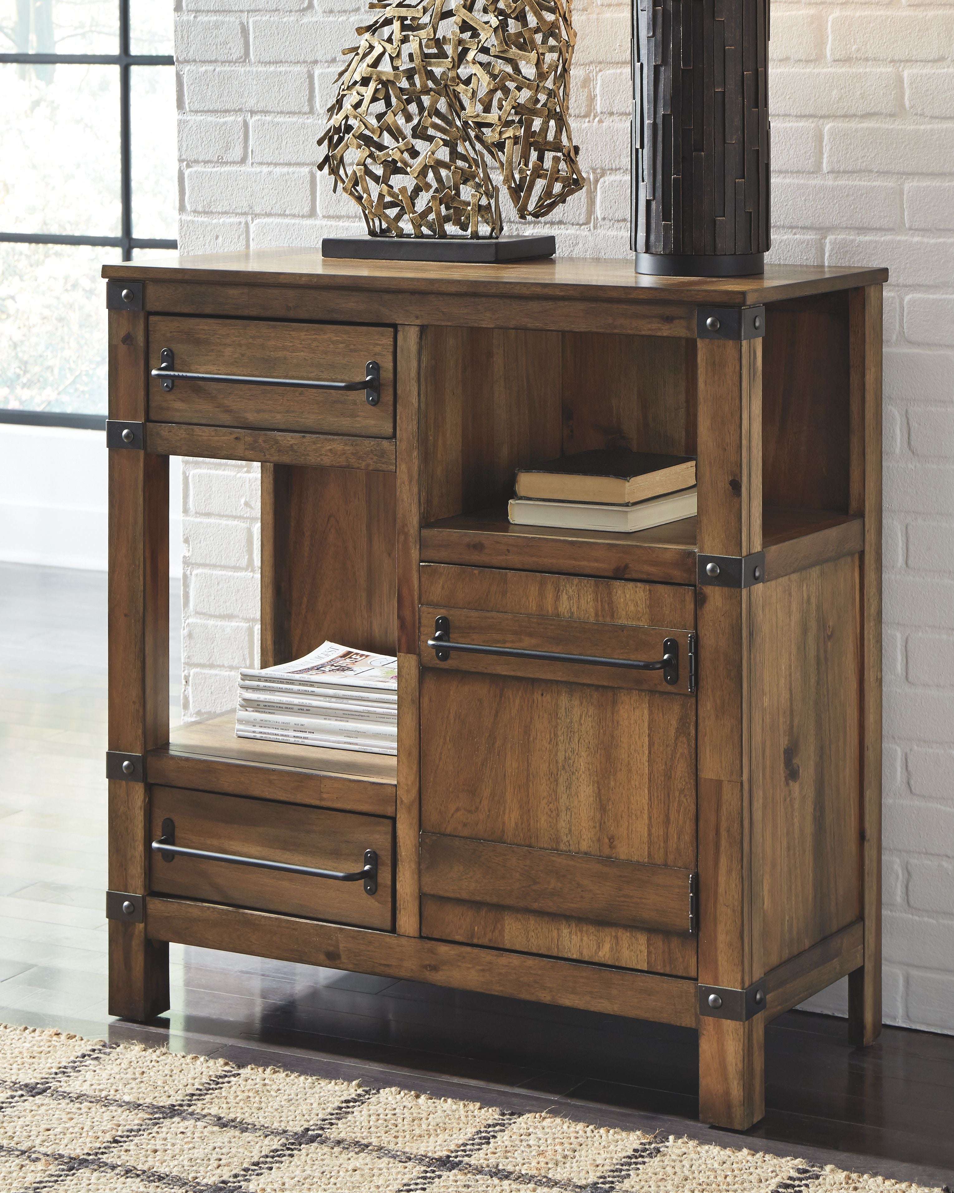 Roybeck - Marrón claro / Bronce - Mueble auxiliar