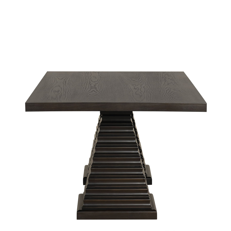 Plateau - 78" Rectangle Dining Table - Top & Base - Dark Brown