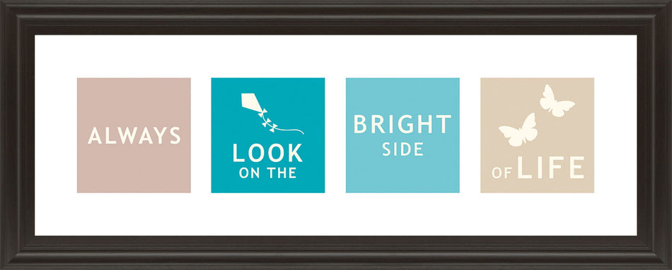 Words Of Kindness I By The Vintage Collection - Framed Print Wall Art - Blue