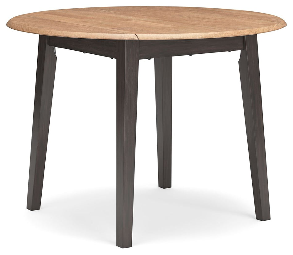 Gesthaven - Mesa de comedor redonda con hojas abatibles
