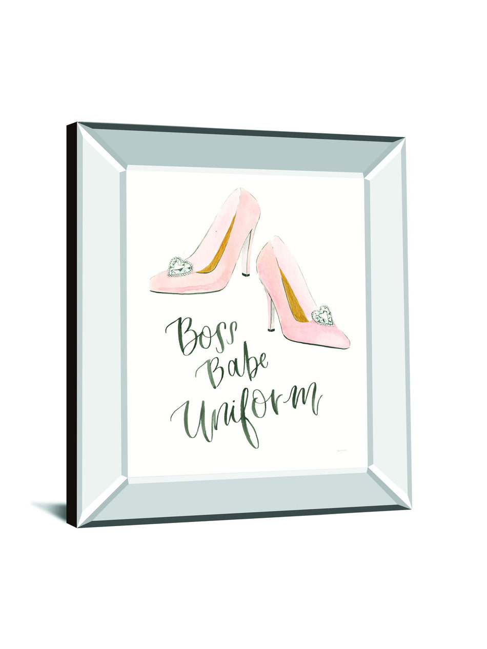 Boss Babe III By Jenaya Jackson - Mirror Framed Print Wall Art - White
