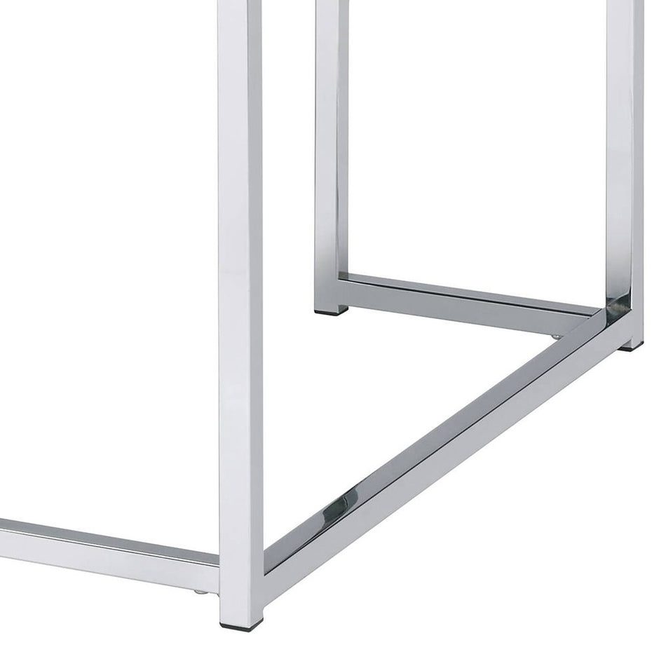 Chafik - Mesa de centro - Roble natural y cromo