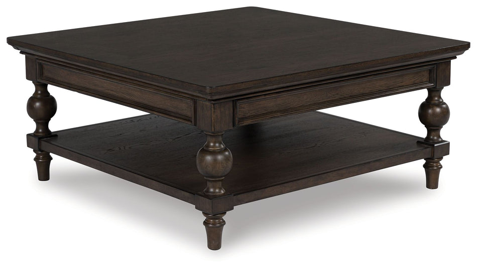 Veramond - Marrón oscuro - Mesa de cóctel cuadrada