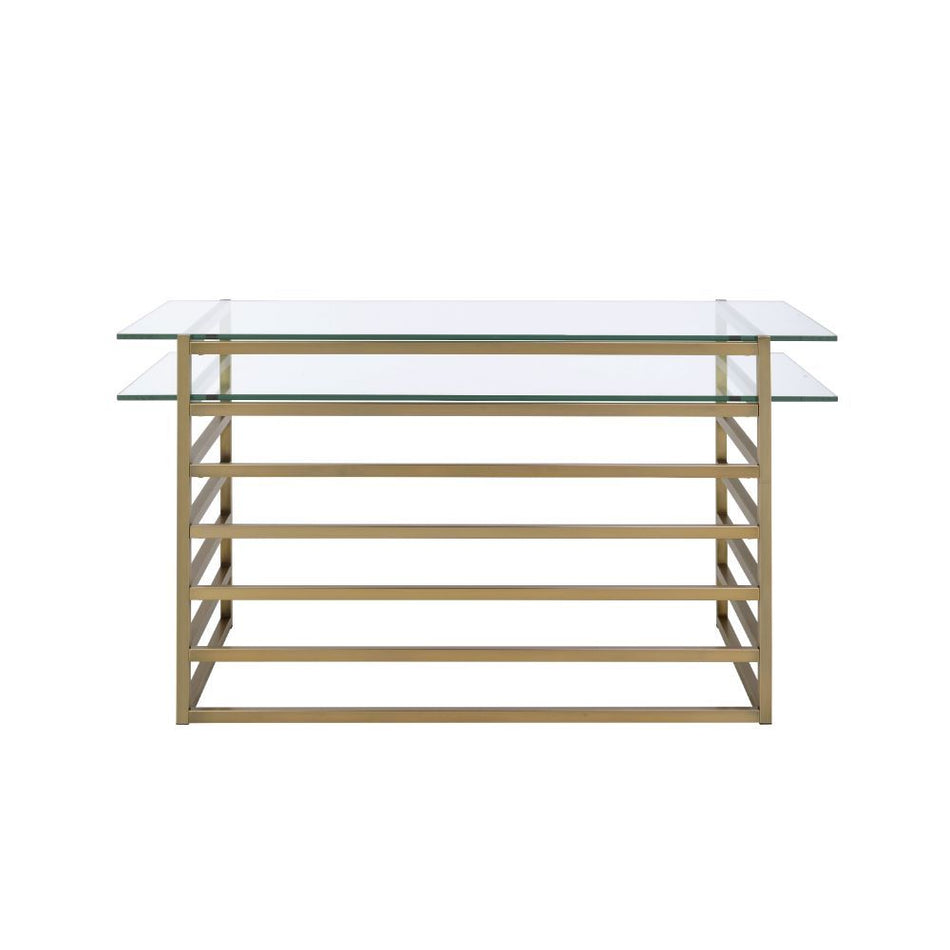 Shona - Escritorio - Oro antiguo y cristal transparente