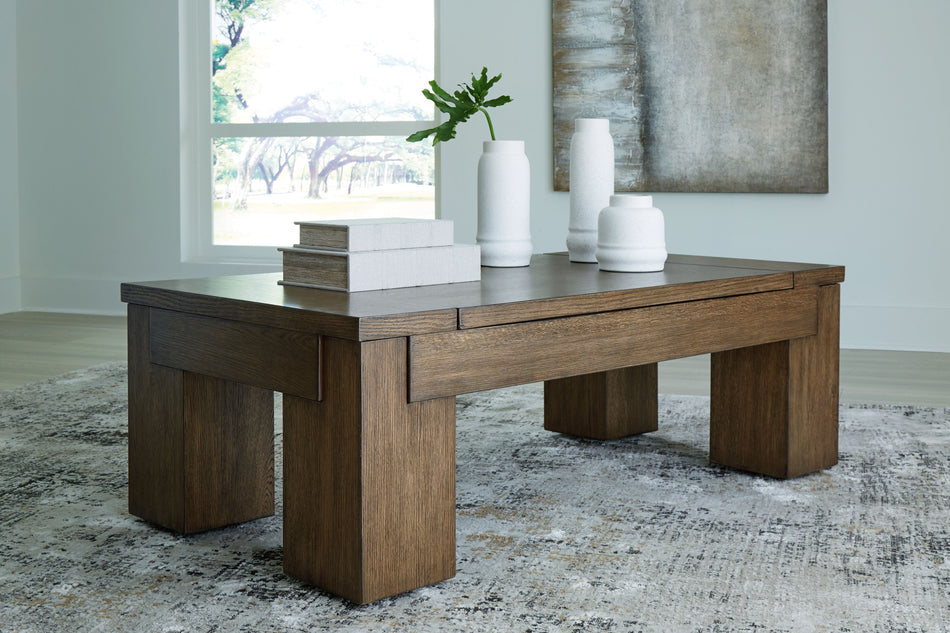 Mesa de cóctel elevable Rosswain - Warm Brown