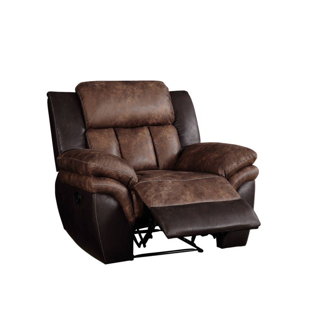 Jaylen - Sillón reclinable - Microfibra pulida en tonos caramelo y espresso