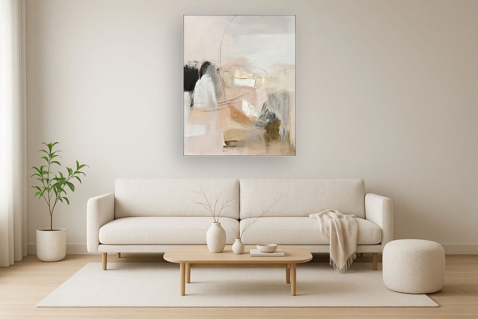 Whispered Earth - 56" x 70" Framed Wall Art