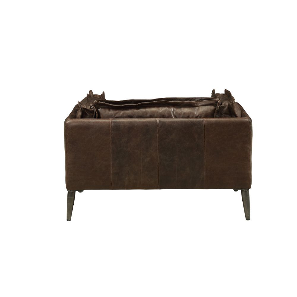 Porchester - Silla - Cuero de grano superior Distress Chocolate