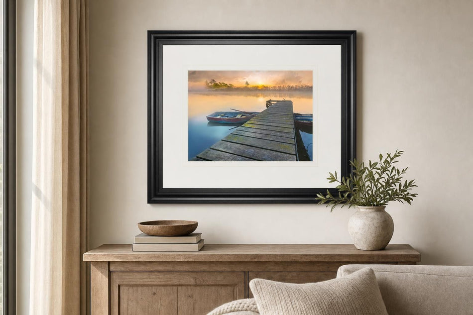 34x40 Weathered Pier By Mike Calascibetta - Beige