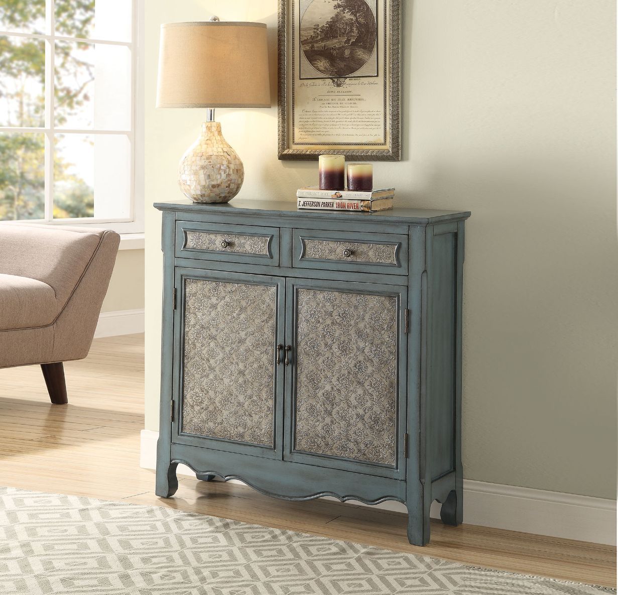 Winchell - Mesa auxiliar - Azul antiguo - 35"