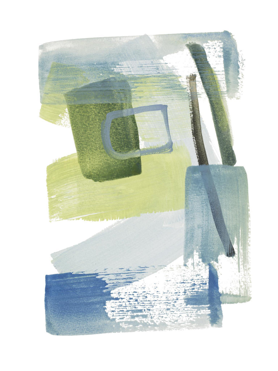 Found Treasures Iii By Lanie Loreth (Framed Small) - Blue