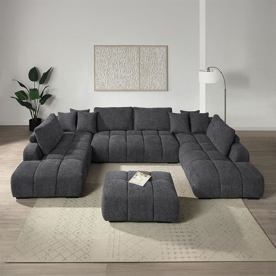 Chosen - Ottoman - Gray Chenille