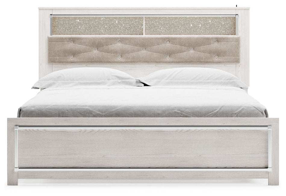 Altyra - King Bookcase Panel Bed - White