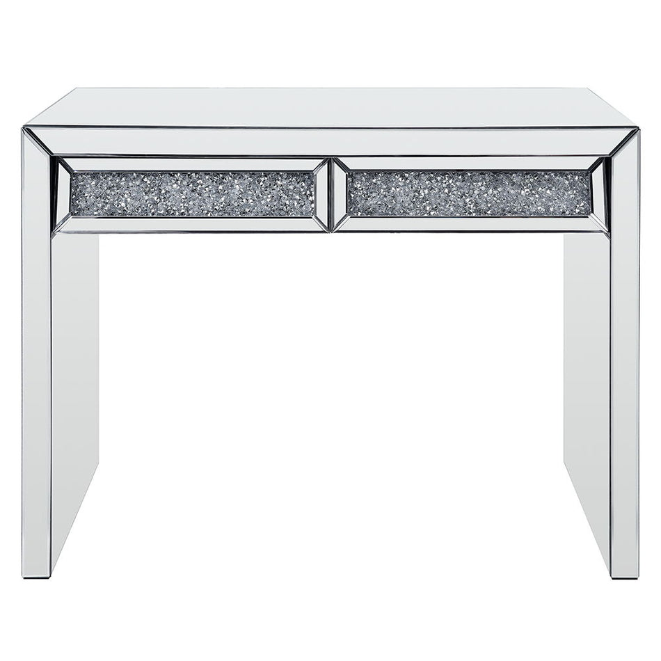 Noralie - Console Table Faux Diamonds - Mirrored