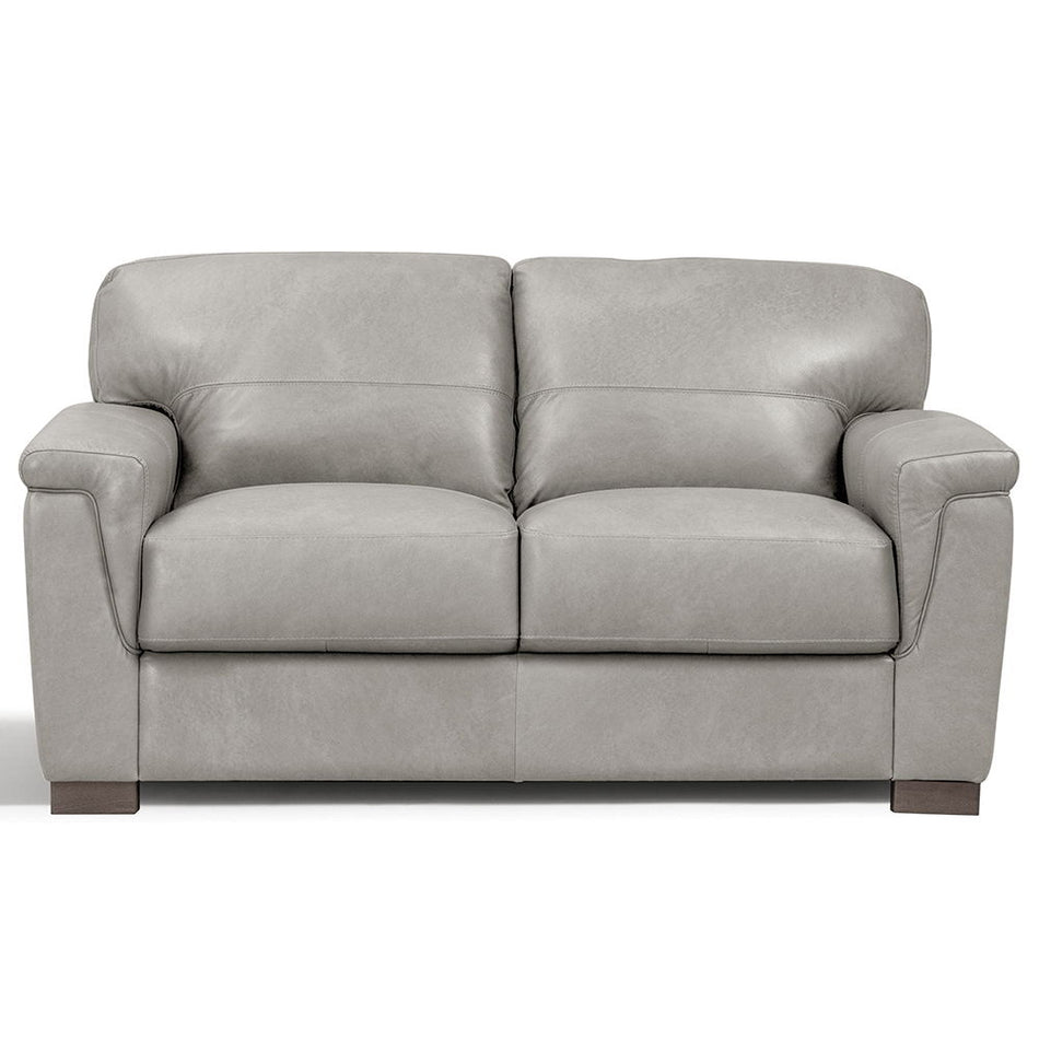 Cornelia - Loveseat - Pearl Gray Leather
