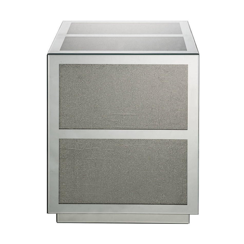 Lavina - Mesa auxiliar - Espejo y diamantes falsos