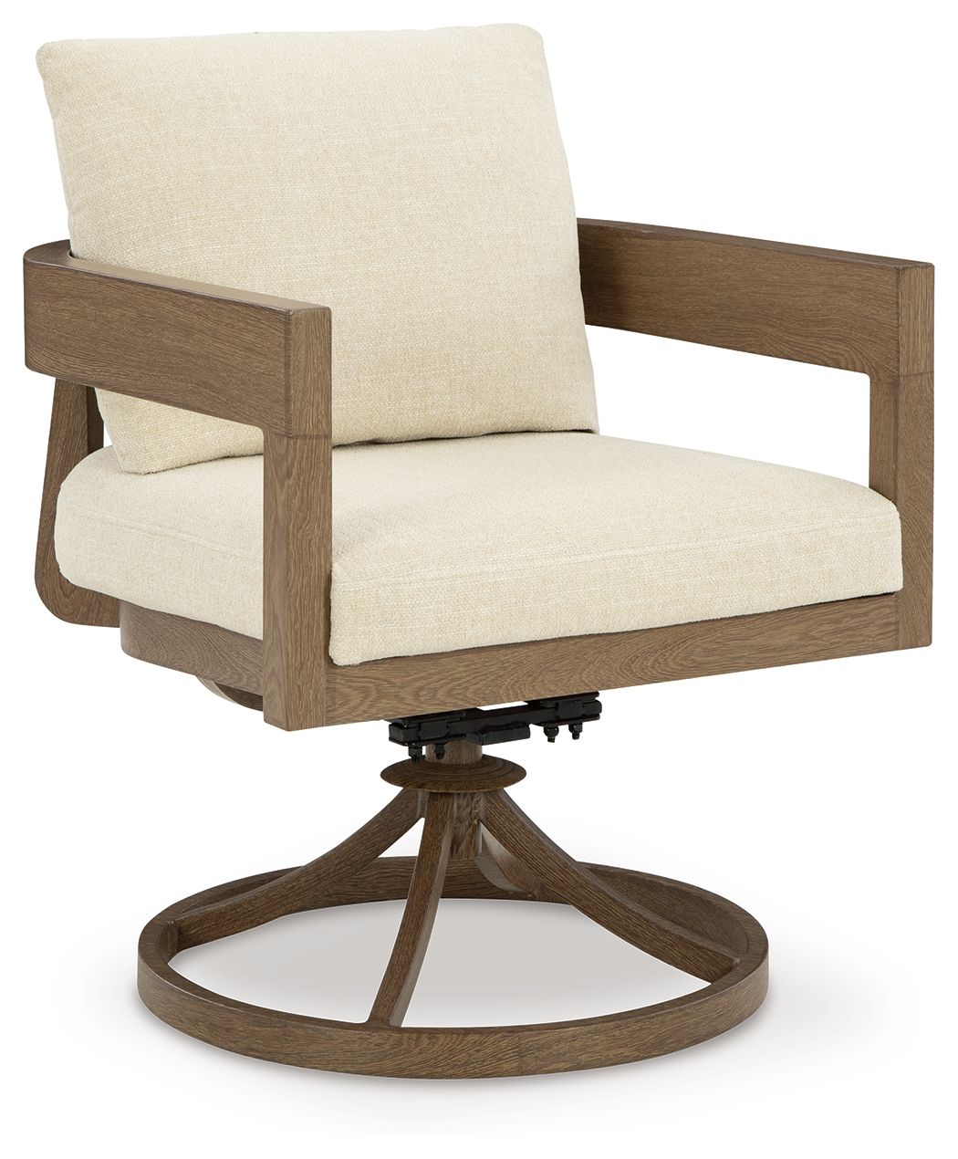 Serene Bay - Marrón oscuro / Blanco - Silla giratoria con cojín (juego de 2)