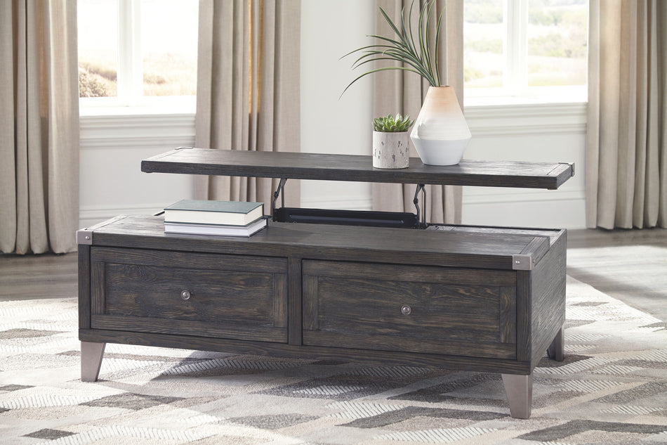 Mesa de cóctel elevable Todoe - Gris oscuro