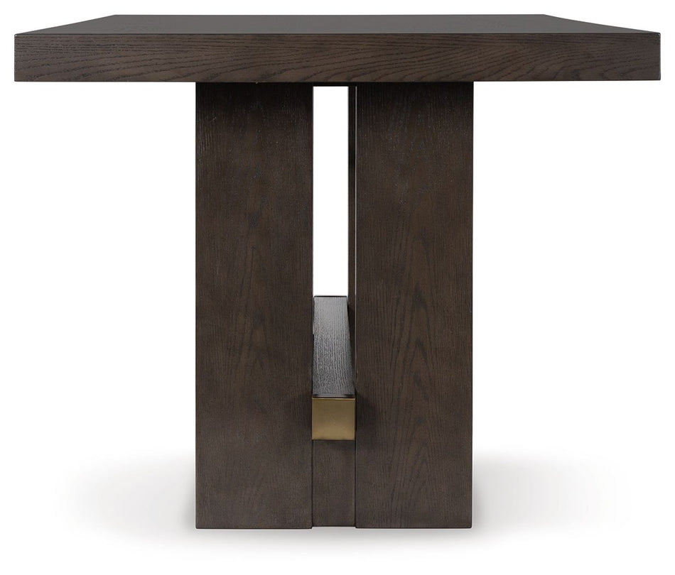 Burkhaus - Mesa de comedor rectangular en marrón oscuro