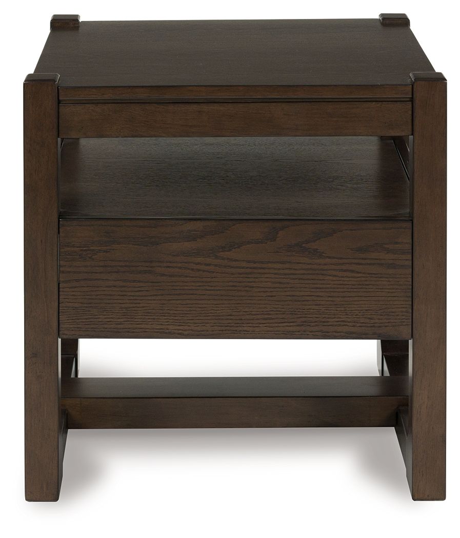 Breckington - Marrón oscuro - Mesa auxiliar cuadrada