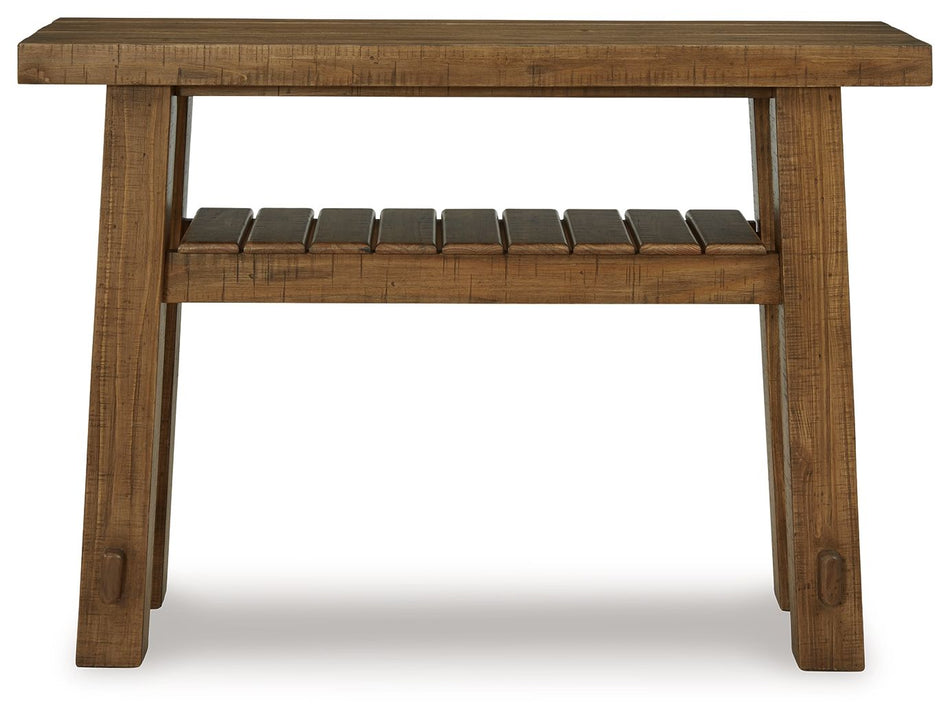 Mesa de sofá Mackifeld - Marrón cálido