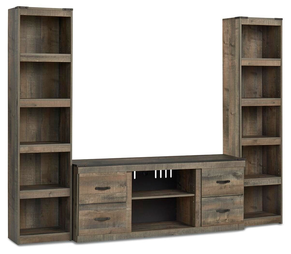 Trinell - 3-Piece Entertainment Center - Brown