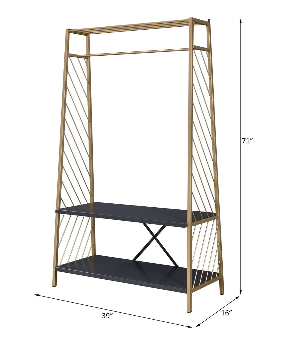 Pahor - Perchero - Acabado dorado y negro