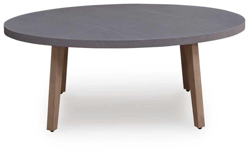 Harmony Headlands - Oval Cocktail Table - Natural / Gray